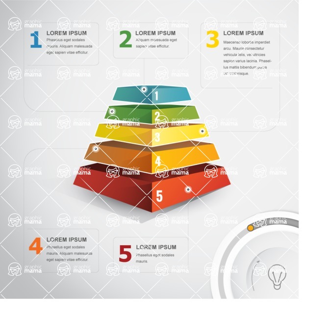 Infographic Templates Collection - Vector, Photoshop, PowerPoint, Google Slides - 3D Pyramid Infographic Template Concept